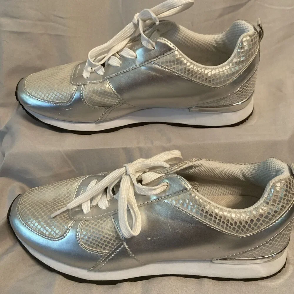 Zara Women’s Metallic Sneakers, Size 40‎ - Picture 2 of 11